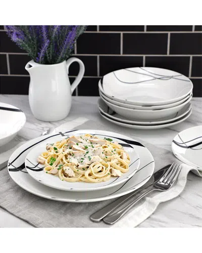 Elama 18pc Dinnerware Set In Gray