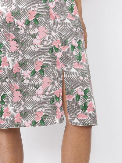 Shop Julien David Floral Printed Midi Skirt