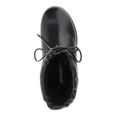 Phoebe Philo Leather Ankle-boots With Drawstring In Black