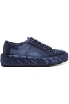 MARCO DE VINCENZO Quilted satin sneakers