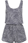 STELLA MCCARTNEY Printed cotton and silk-blend playsuit