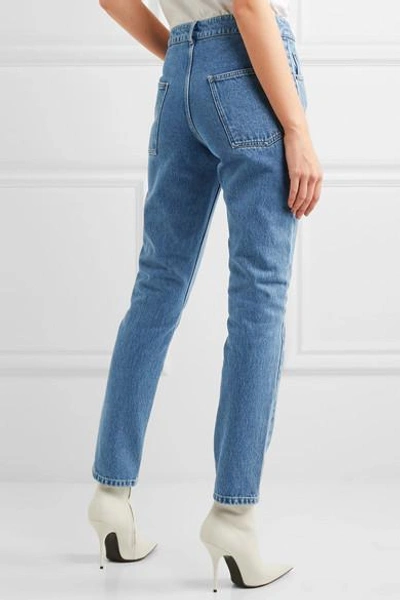 Shop Balenciaga High-rise Straight-leg Jeans