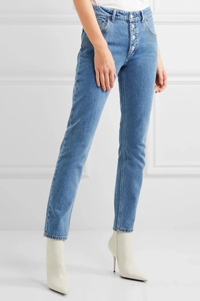 Shop Balenciaga High-rise Straight-leg Jeans