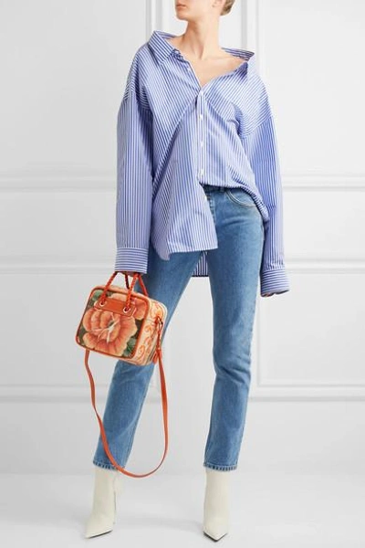 Balenciaga High-waist Button-fly Denim Cigarette Jeans, Blue | ModeSens