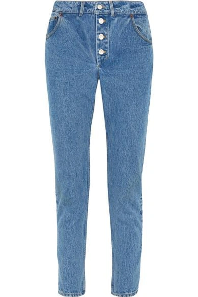 Shop Balenciaga High-rise Straight-leg Jeans