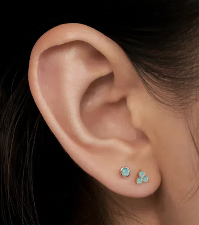 Maria Tash Opal Threaded Stud Earring In Yellow