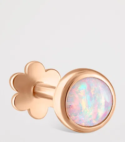 Maria Tash Opal Threaded Stud Earring In Yellow