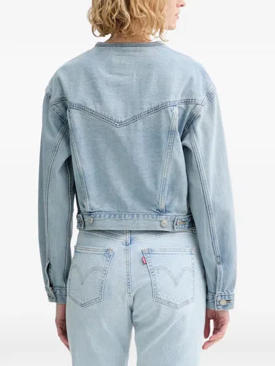 Levi's Shrunken 90s Collarless Denim Jacket In Blue