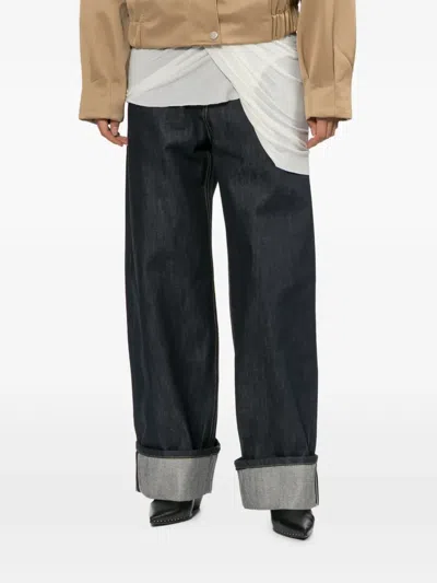 Source Unknown Turn-up Cuff Jeans In Black