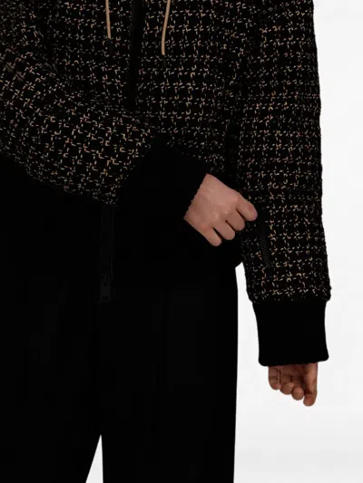 Herno Check-patterned Down Jacket In Black