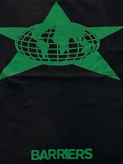 Barriers Distressed Star-print T-shirt In Black