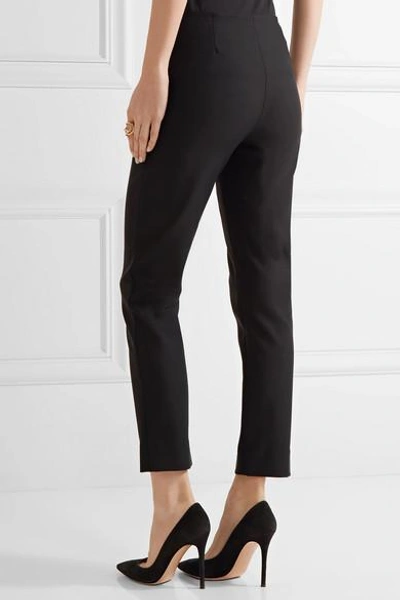 Shop Lela Rose Stretch-twill Skinny Pants