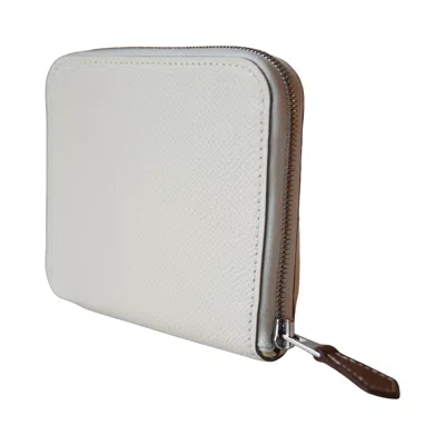 Hermes Silk'in Compact Wallet White