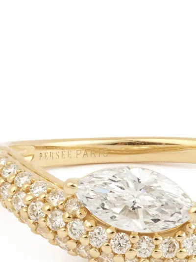 Persée Wave Dome Diamond Ring In Gold