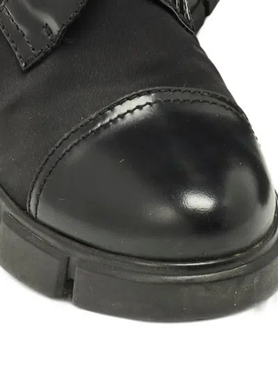 Pre-owned Prada Monolith Ankle Boots In Black