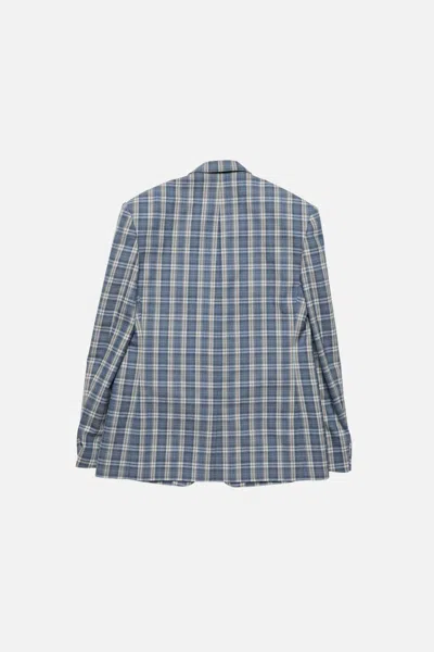 Acne Studios Checked Wool Suit Jacket In Multi