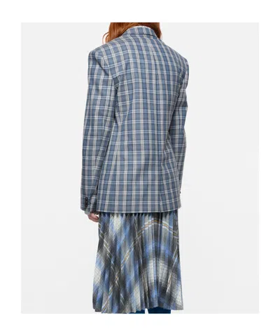 Acne Studios Checked Wool Suit Jacket In Multi