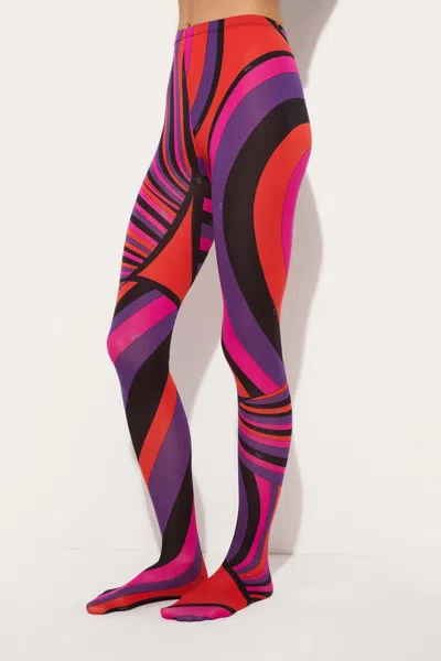 Pucci Iride-print Tights In Multi