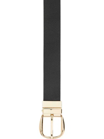 Guess Reversible Polyester Belt In Black
