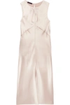 CALVIN KLEIN COLLECTION Lamica tulle-trimmed silk-satin dress