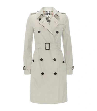 Burberry The Kensington Mid-length Heritage Trench Coat In Stone | ModeSens