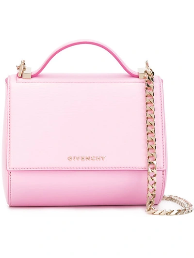 Givenchy Pandora Box Chain Leather Shoulder Bag In Lright Piek
