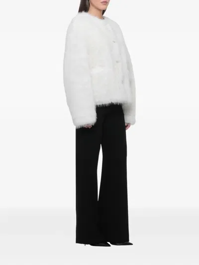 Stand Studio Round-neck Jacket In White
