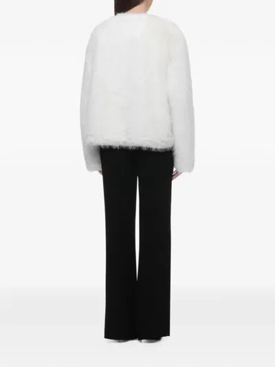 Stand Studio Round-neck Jacket In White