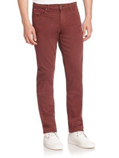 Shop 7 For All Mankind Slimmy Slim Fit Trousers In Sand