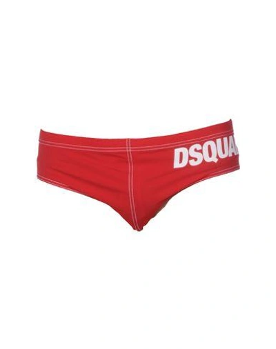 Shop Dsquared2 Swim Briefs In Red