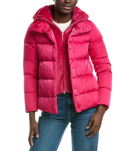 Herno Hooded Padded Jacket In Pink
