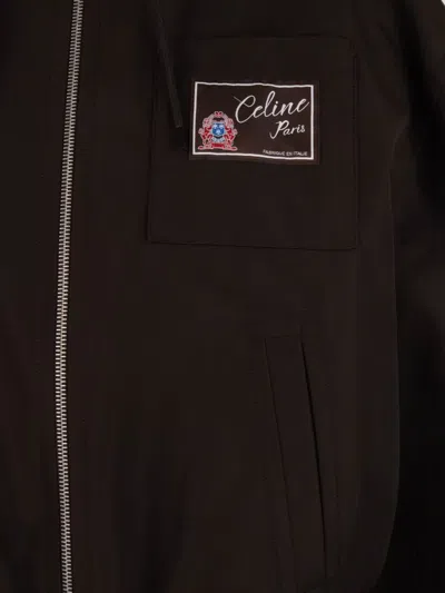 Celine Oversized Coat In Black