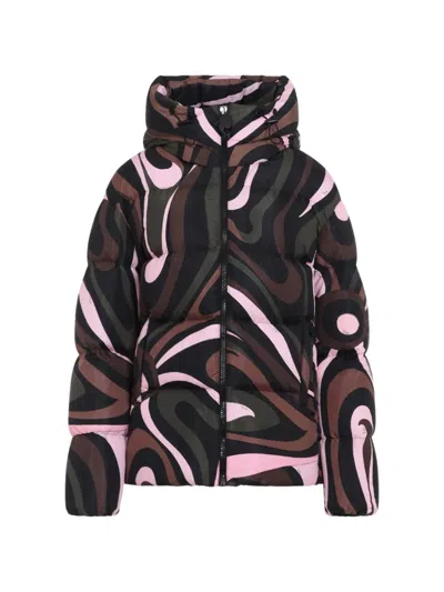 Pucci Iride-print Puffer Coat In Multi