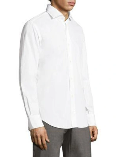 Shop Eleventy Regular-fit Cotton Shirt In White