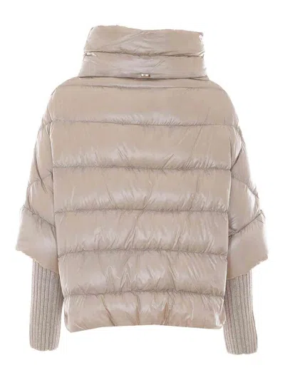 Herno Nylon Down Jacket In Neutral
