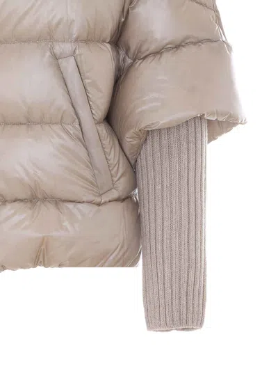 Herno Nylon Down Jacket In Neutral