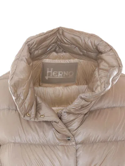 Herno Nylon Down Jacket In Neutral