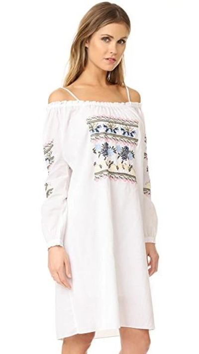 Shop Needle & Thread Cross Stitch Dress In White