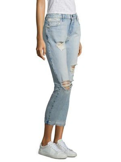 Shop Current Elliott The Fling Distressed Boyfriend Jeans In Alta Destroyed