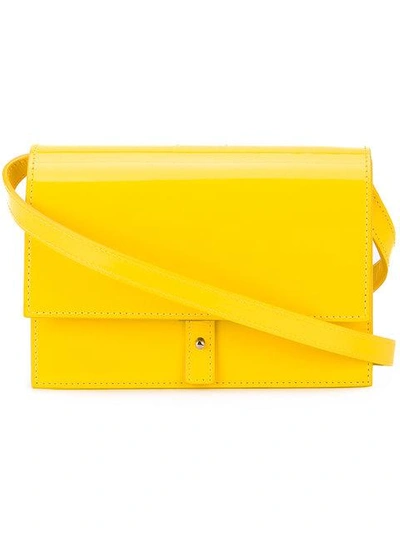 Shop Pb 0110 Flap Crossbody Bag - Yellow In Yellow & Orange
