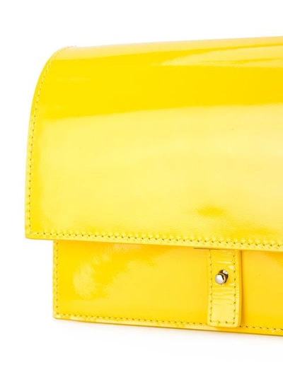 Shop Pb 0110 Flap Crossbody Bag - Yellow In Yellow & Orange