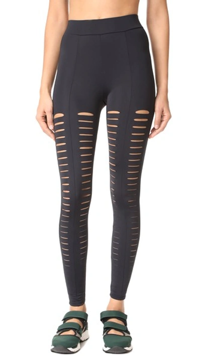 Cushnie Et Ochs Sliced Cutout Leggings In Black