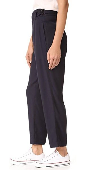 Shop Maison Kitsuné Jeanne Worker Pants In Navy