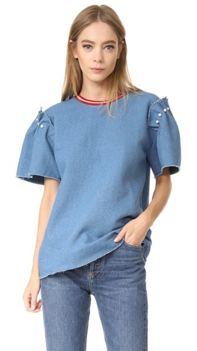 Mother Of Pearl Chelsea Top In Blue