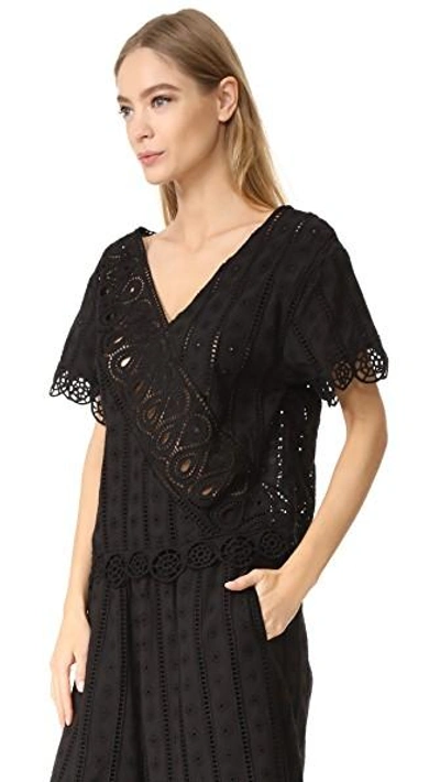 Shop Opening Ceremony Anglaise Popover Top In Black