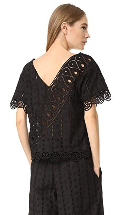 Shop Opening Ceremony Anglaise Popover Top In Black