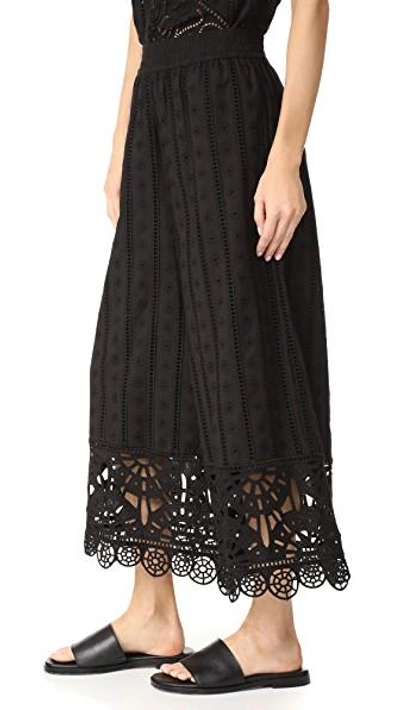 Shop Opening Ceremony Anglaise Wide Leg Pants In Black