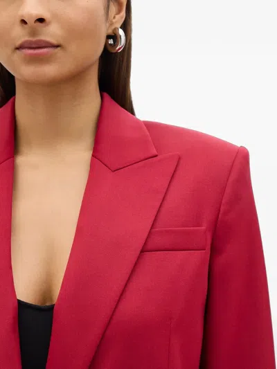 Another Tomorrow Single-button Relaxed Blazer In Red