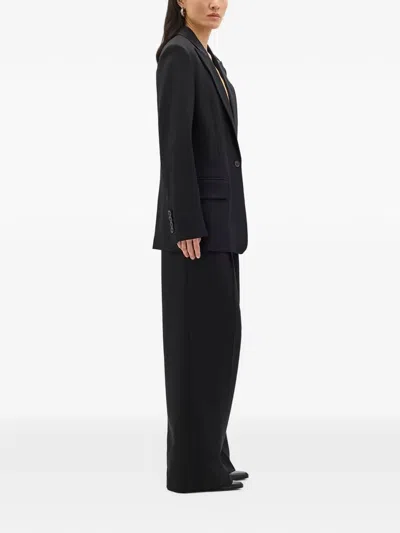 Another Tomorrow Single-breasted Tailored Jacket In Black