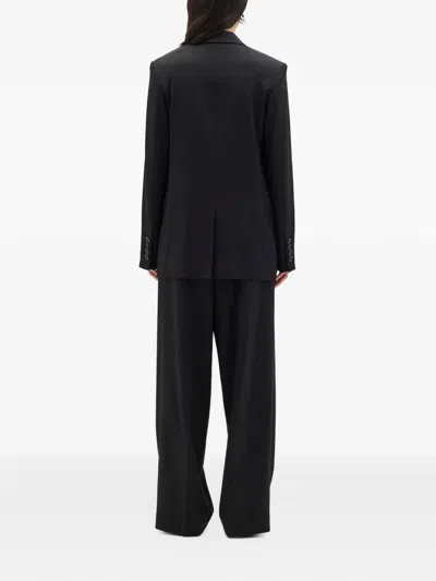 Another Tomorrow Single-breasted Tailored Jacket In Black